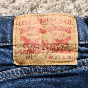 Mens 511 Levi Strauss & Co. Blue Jeans